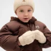 CashSoft-sett med strikket lue og votter for Baby og Småbarn