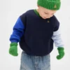 CashSoft-sett med strikket lue og votter for Baby og Småbarn