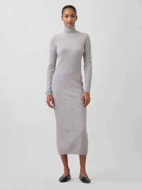 CashSoft turtleneck-maksikjole