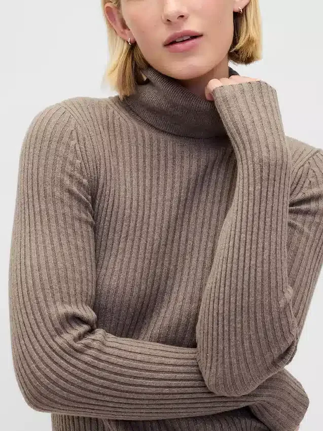 CashSoft turtleneck-maksikjole