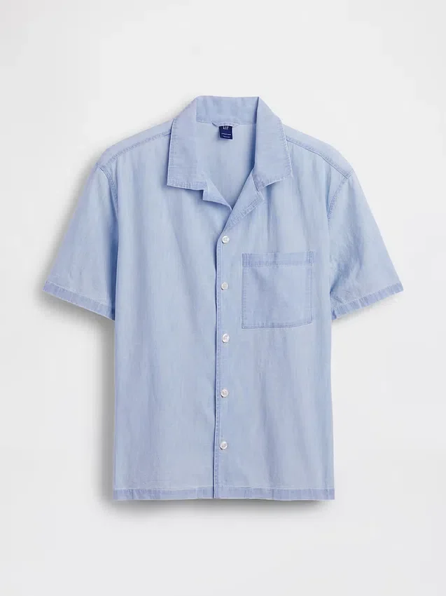 Chambray-resortskjorte
