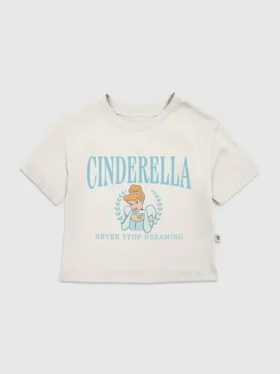 Cinderella-T-skjorte med grafisk trykk for småbarn
