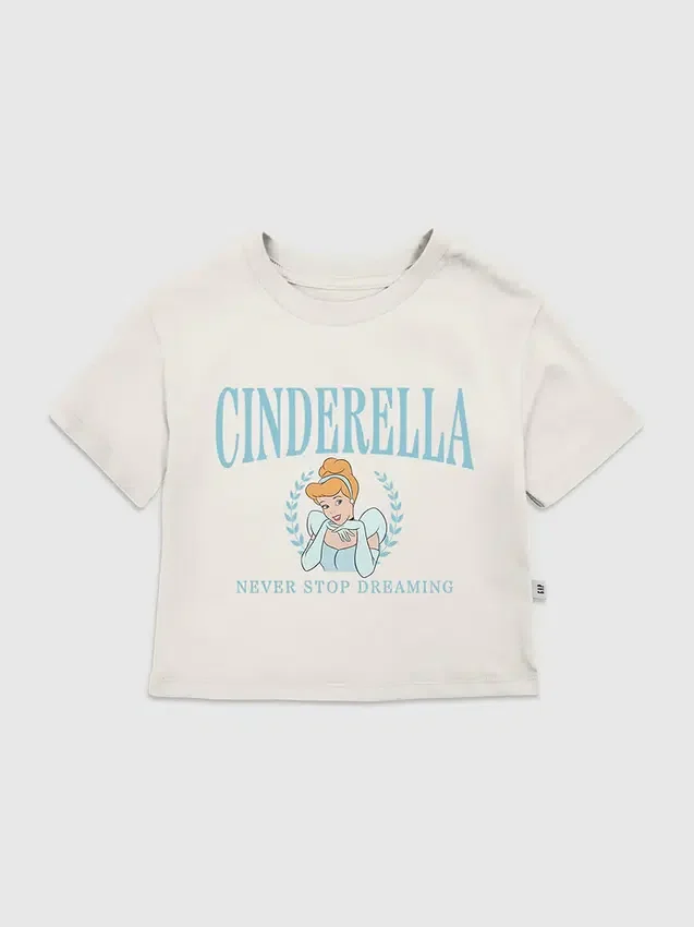 Cinderella-T-skjorte med grafisk trykk for småbarn