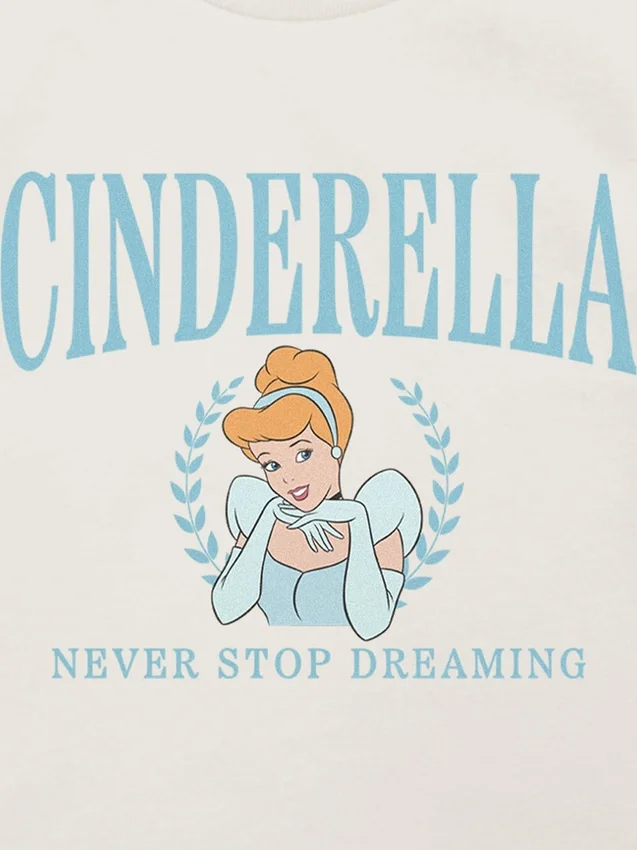 Cinderella-T-skjorte med grafisk trykk for småbarn