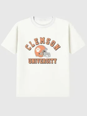 Clemson University fotball-T-skjorte med vintage-grafikk