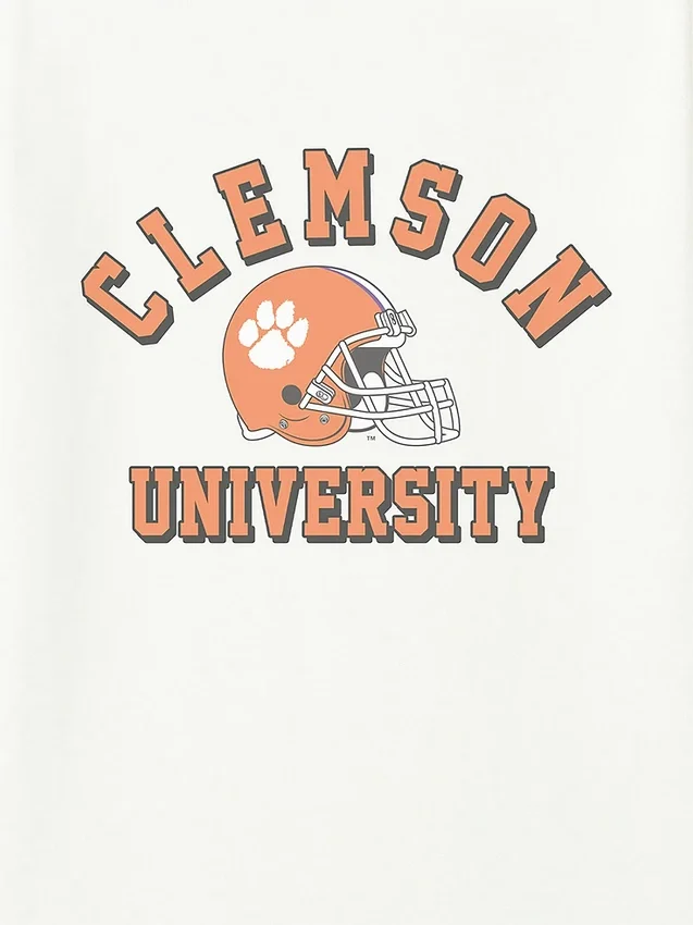 Clemson University fotball-T-skjorte med vintage-grafikk