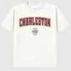 College of Charleston Arch Logo som sekundær grafikk på T-skjorte