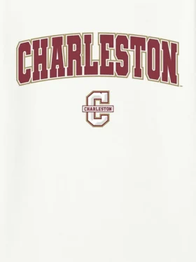College of Charleston Arch Logo som sekundær grafikk på T-skjorte