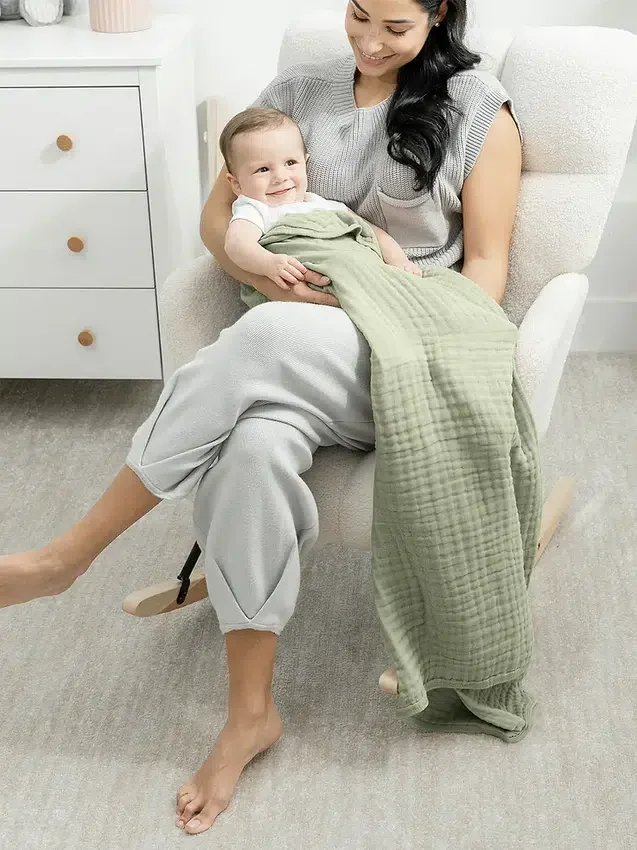Comfy Cubs babyteppe i musselin