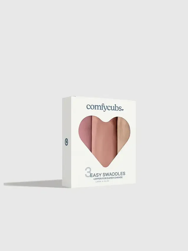 Comfy Cubs Easy Swaddle-tepper med glidelås