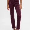 Corduroy-bukser med lav midje i 90-tallsstil, slank og rett passform