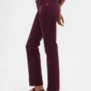 Corduroy-bukser med lav midje i 90-tallsstil, slank og rett passform