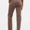 Corduroy-bukser med lav midje i 90-tallsstil, slank og rett passform