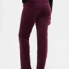 Corduroy-bukser med lav midje i 90-tallsstil, slank og rett passform