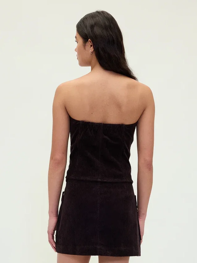 Corduroy-vest uten stropper