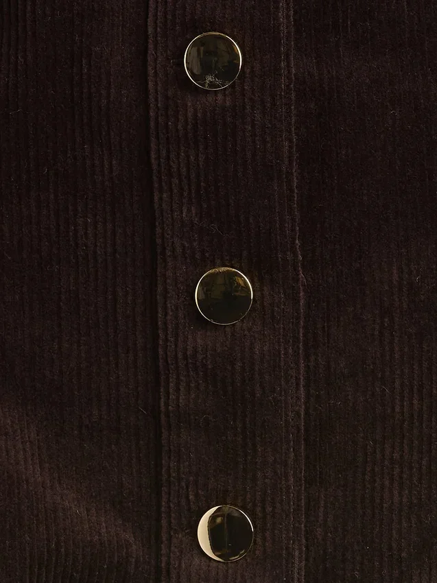 Corduroy-vest uten stropper