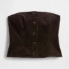 Corduroy-vest uten stropper