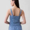 Crop-bustier-top med hullmønster