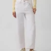 Crop-jeans med høy midje og vid ben