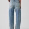 Crop-jeans med høy midje og vid ben