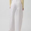 Crop-jeans med høy midje og vid ben