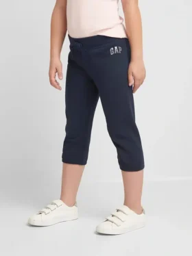 Crop-sweatshirt med dekorert logo