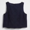Crop-tanktop med hullmønster