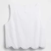 Crop-tanktop med hullmønster