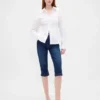 Cropped capri-Jeans med høy midje