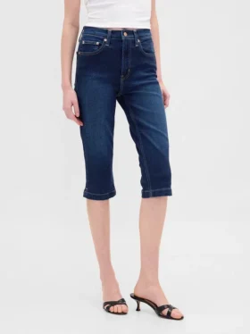 Cropped capri-Jeans med høy midje