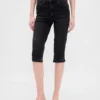 Cropped capri-Jeans med høy midje