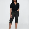 Cropped capri-Jeans med høy midje