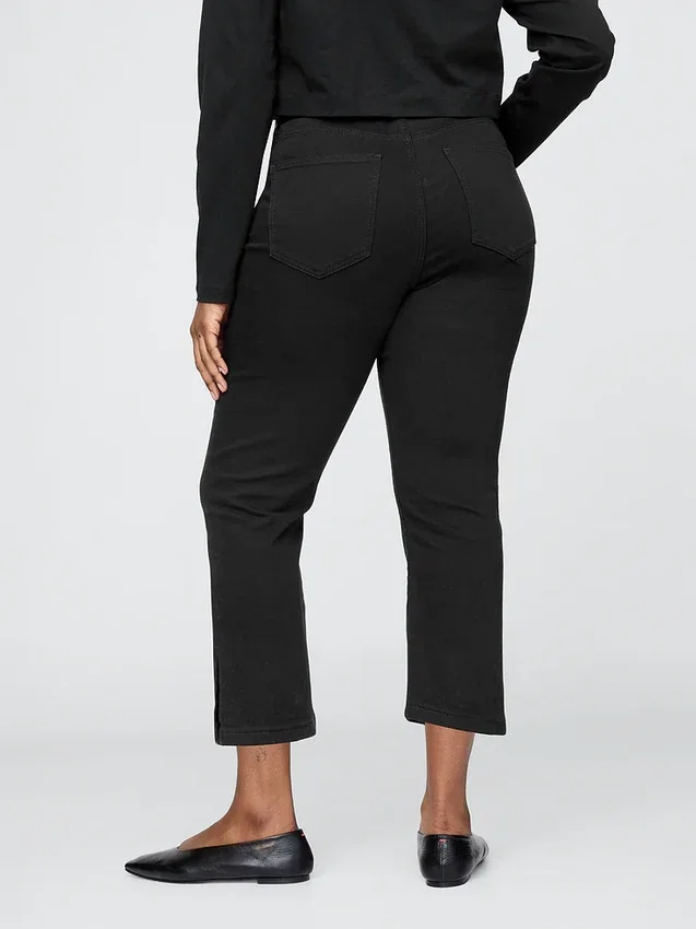 Cropped capri-Jeans med høy midje