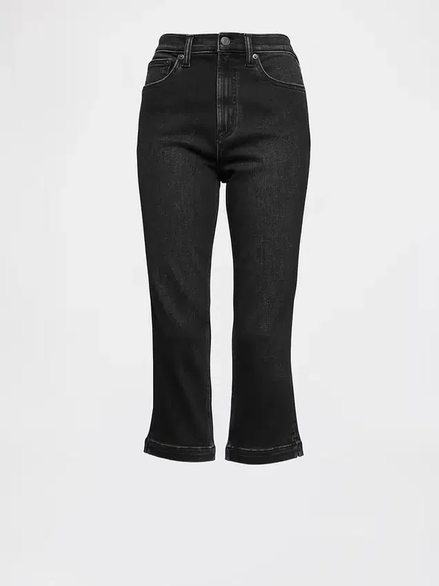 Cropped capri-Jeans med høy midje