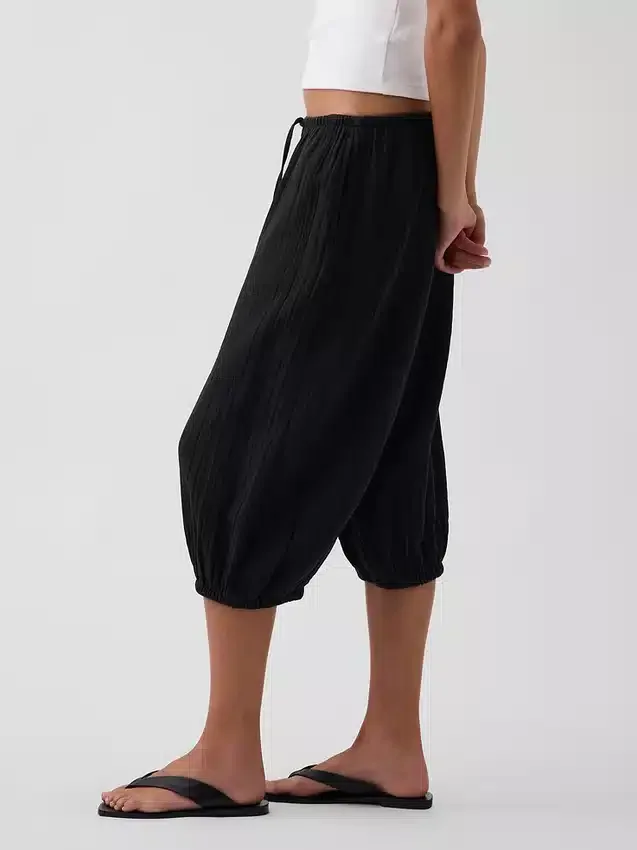Culotte-bukser i bomullsgasbind
