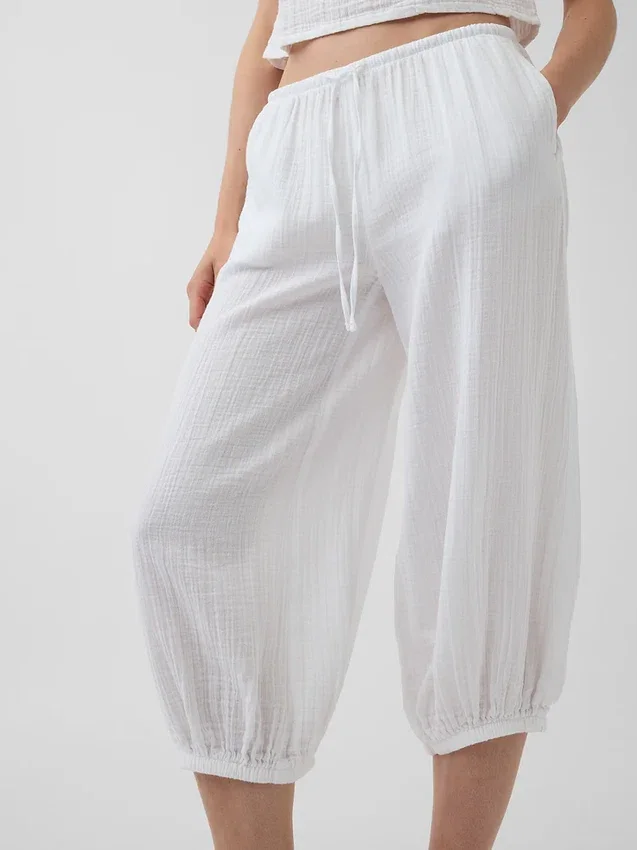 Culotte-bukser i bomullsgasbind
