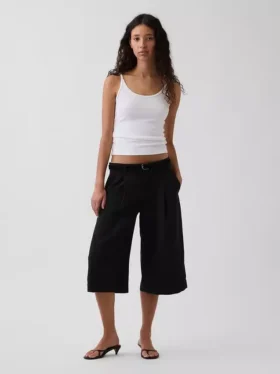 Culotte-bukser med lav midje