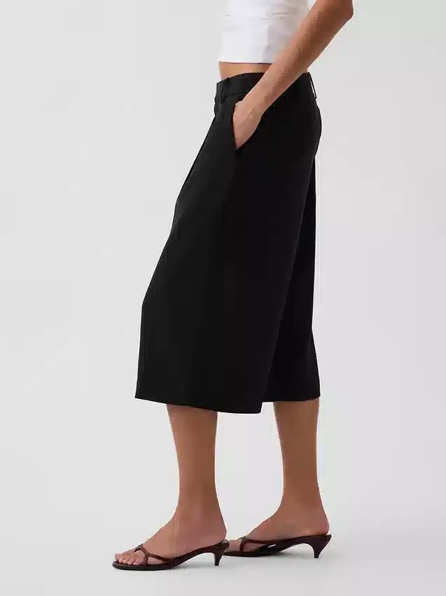 Culotte-bukser med lav midje