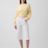 Culotte-Jeans med høy midje