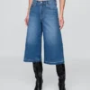 Culotte-Jeans med høy midje