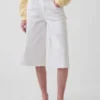 Culotte-Jeans med høy midje