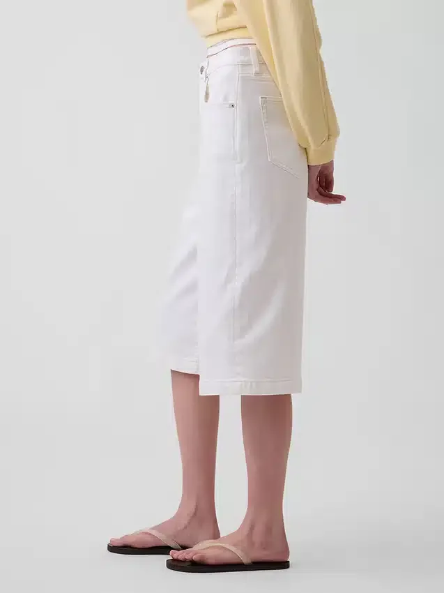 Culotte-Jeans med høy midje