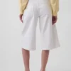 Culotte-Jeans med høy midje