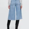 Culotte-Jeans med høy midje