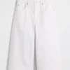 Culotte-Jeans med høy midje