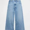 Culotte-Jeans med høy midje