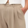 Curvy 365 høyt liv plisserte bukser