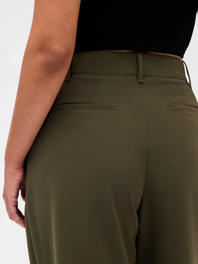 Curvy 365 høyt liv plisserte bukser