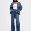 Curvy High Rise Stride-jeans med vide ben