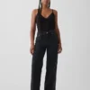 Curvy High Rise Stride-jeans med vide ben
